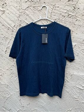 Buck Mason Indigo Dipped Blue T-Shirt Mens Large New with Defect